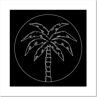 Palm Tree in a circle Posters and Art